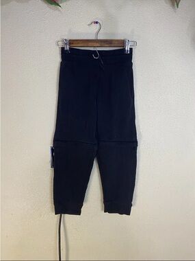 MTA Sport Black Convertible Zip Off Jogger Sweatpants Kids Size M (8)